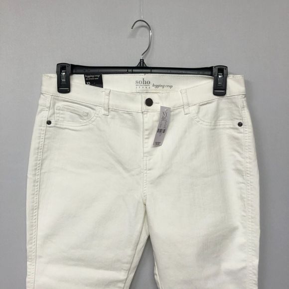 NWT New York & Co. Women Legging Crop Jeans Size 12 White Denim B187 -20 - Picture 11 of 13